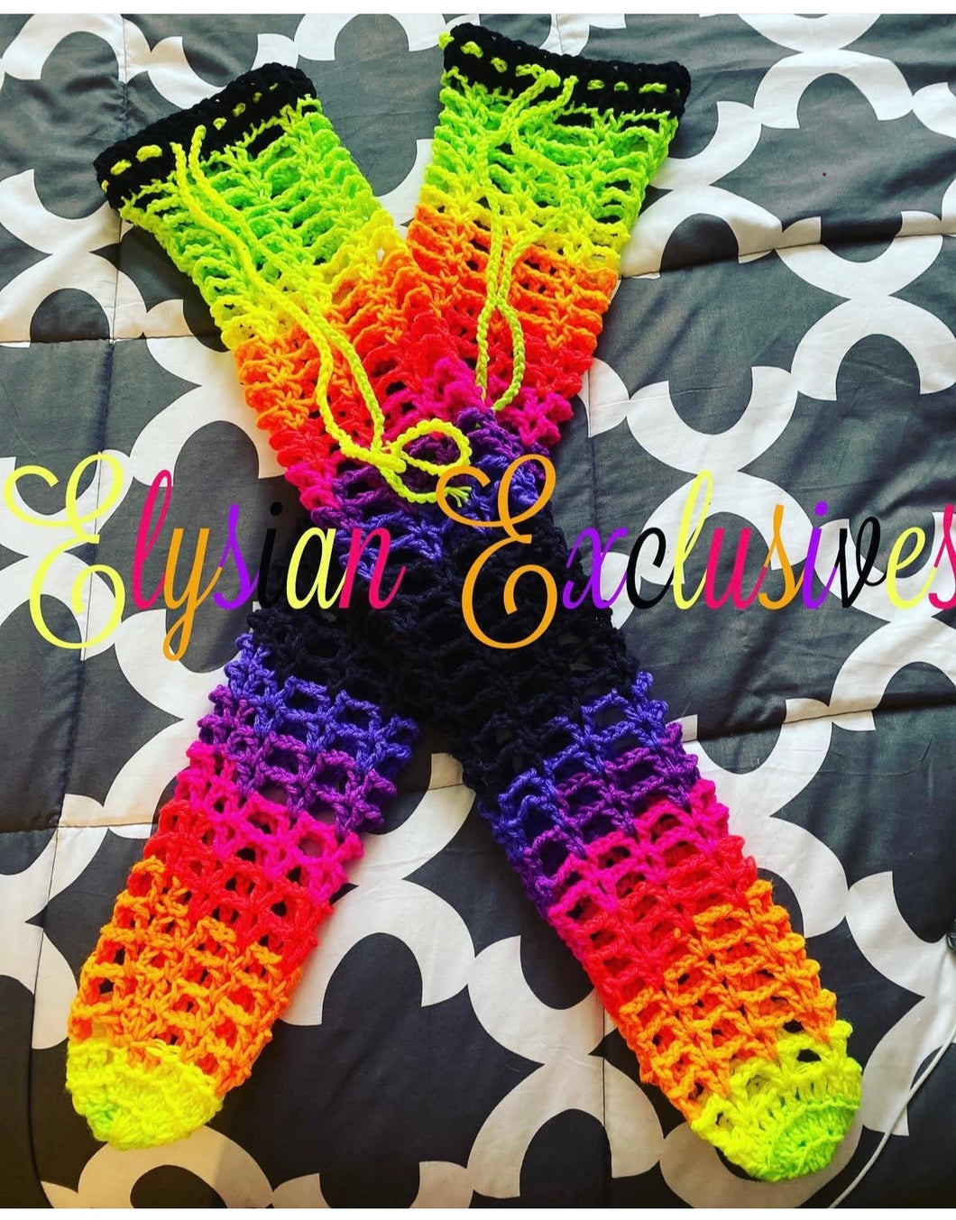 Knee High Crochet Socks